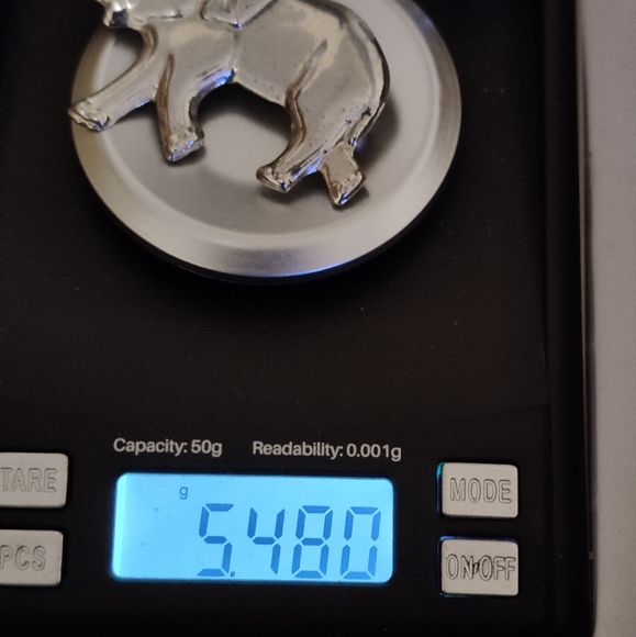 Coro Craft Elephant Pin Trunk Up Sterling Silver Vintage 40s - Picture 12 of 12